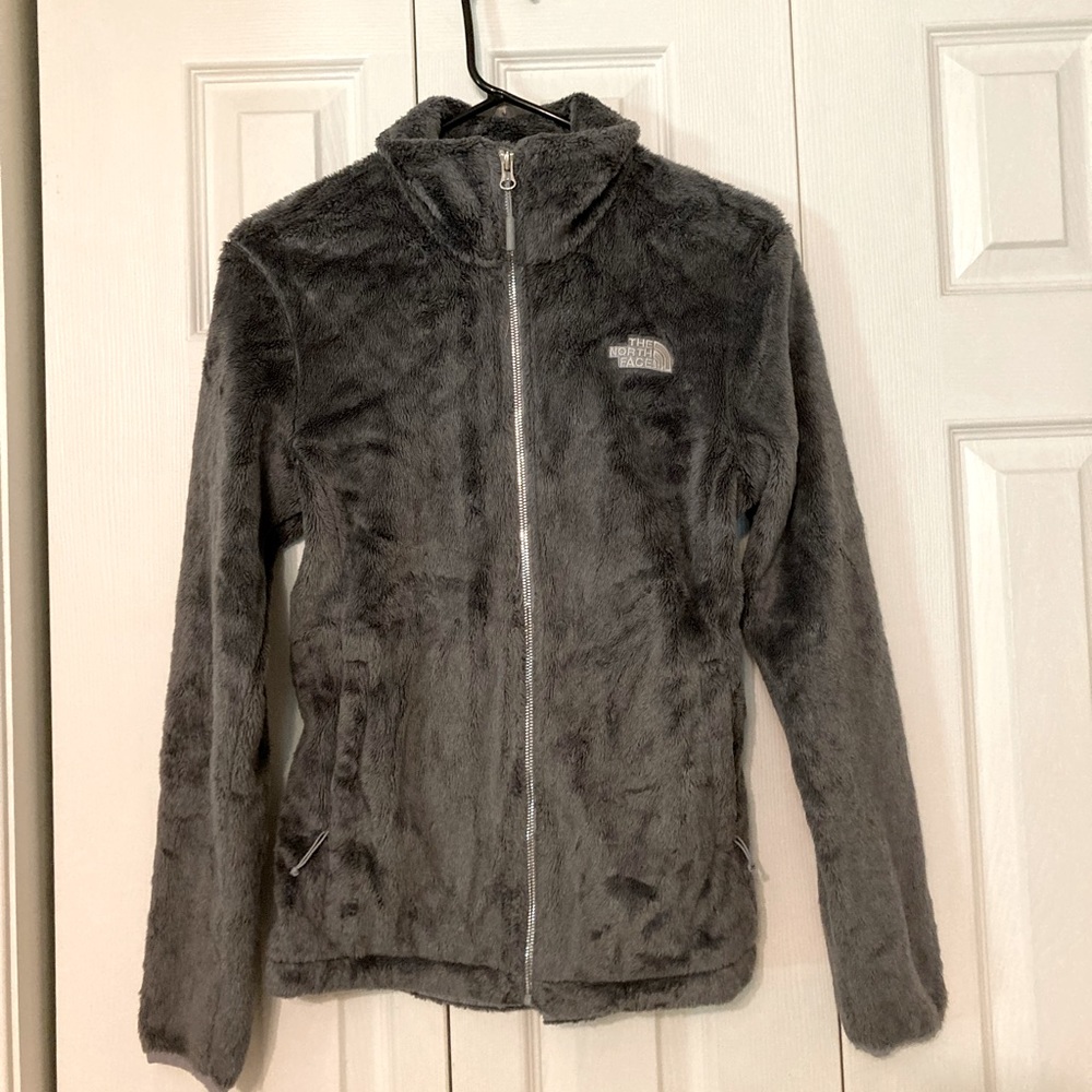 soft grey north face jacket